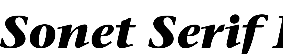 Sonet Serif Bold Italic Polices Telecharger